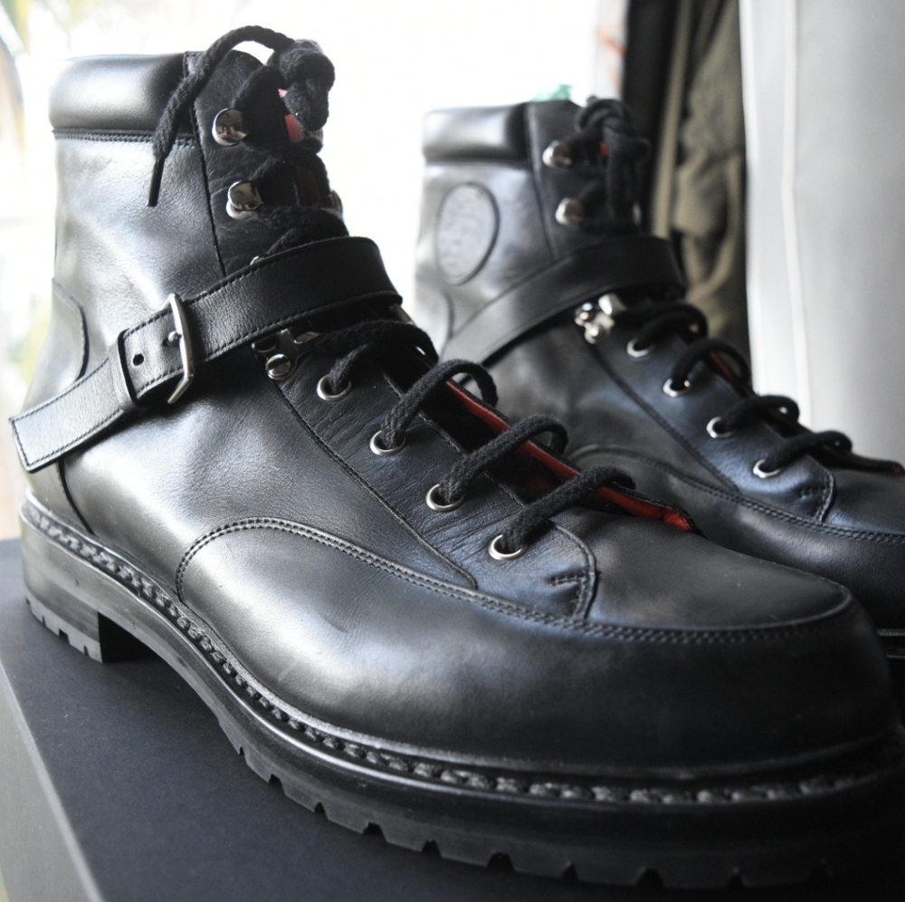 Hermés Leather Combat Boots